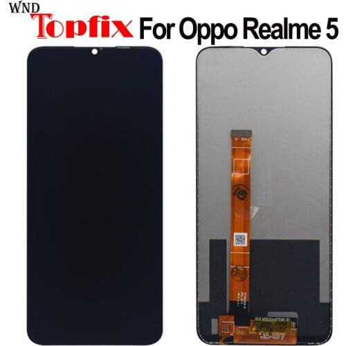 Black 6.5"For Oppo Realme 5 RMX1911 LCD Display Touch Screen Digitizer Assembly Replacement For Realme 5 Display + Touch Screen