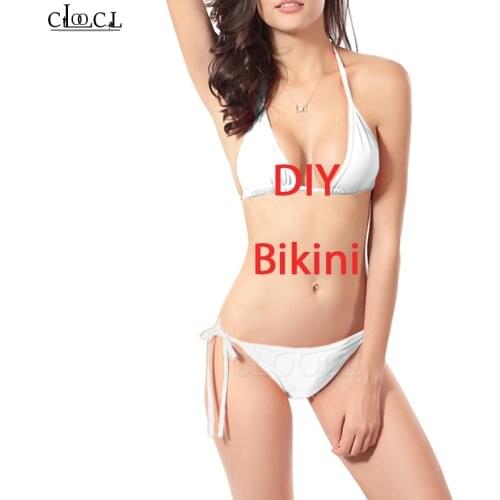 CLOOCL 3D Print DIY Personalized Design Own Image Photo Anime Star Swimsuit Beach Bikini Drop Shipping