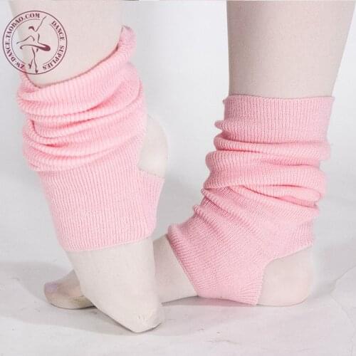 Child Ballet Dance Leggings Autumn & Winter Knitted Leggings Pink Ballet Legwarmer For Girls Adults Warm Up Knitted Legwarmers