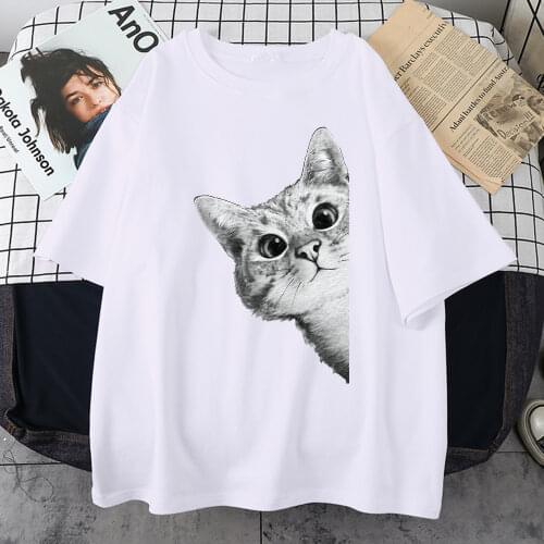 Kawaii Gary Cat Printed Man T Shirts Fashion O-Neck T Shirt Simplicity Breathable T-Shirts Creativity Fit Mens Short Sleeves