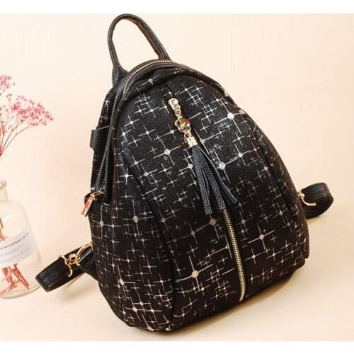 Butterfly Printed Student Girls Canvas Backpack Travel Knapsack Ladies New Fashion Bagpack Zipper Tassel School Bag Mochila