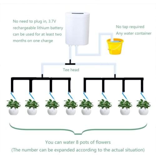 Intelligent Garden Water Pump Timer System Rechargeable Automatic Watering Pump Controller Indoor Plants Drip Irrigation Device