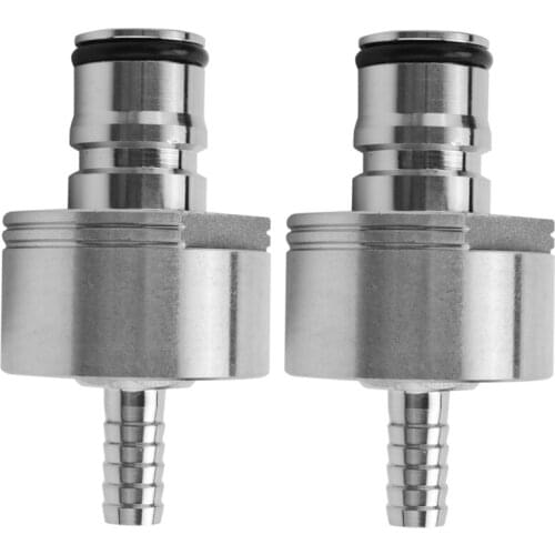 2Pcs/Lot 304 Stainless Steel Carbonation Cap 5/16 Inch Barb, Ball Lock Type, Fit Soft Drink PET Bottles, Homebrew Kegging
