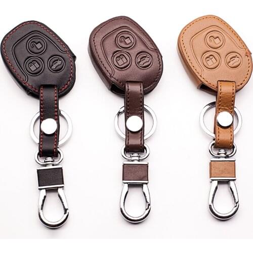 Leather Car Key Cover For Ford Mondeo Carnival Focus C-Max KA GALAXY3 Button Keyboard Cover Remote Control Box case starline a91