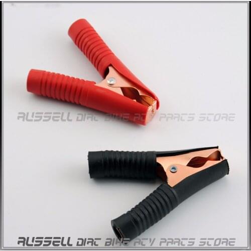 Red+Black Metal Car Battery Clips For Crocodile Alligator Test Clamps 100A