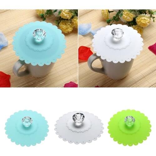 Top selling Cup Lid Cover Dust-proof leakage-proof Reusable Cup Lid Lace Silicone Diamond Cup Lid Thermal Insulation Cup Cover