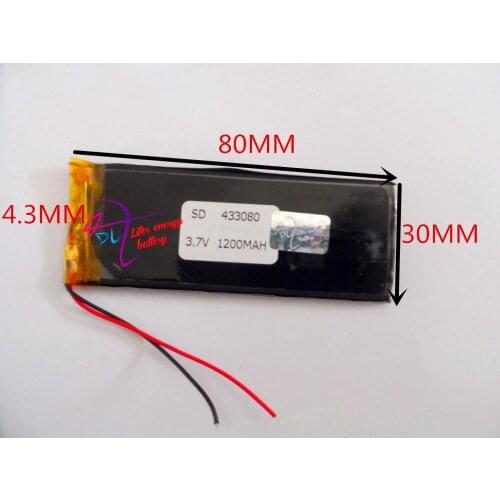 Best battery brand Wholesale 433080 3.7V 1200mah Lithium polymer Battery with Protection Board For GPS Bluetooth Digital Product