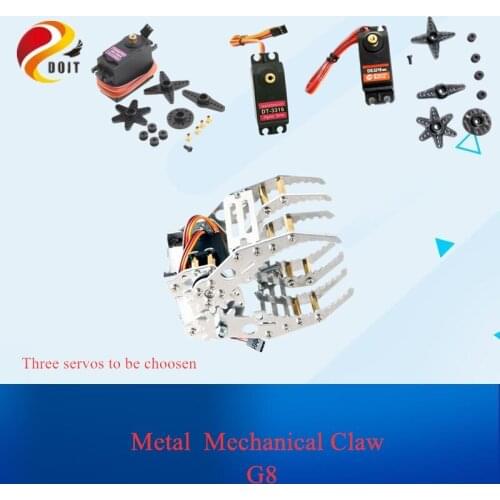 DOIT G8 Metal Robotic Arm Gripper Robot Manipulator Mechanical Claw High Torque Servo For DIY Robotic