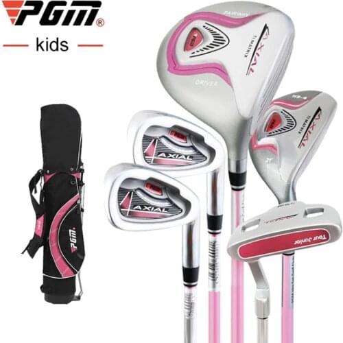 PGM Kids Golf Clubs Set Girl Right Handed Stainless Steel Children Beginners Practice 5pcs Pole with Bag JRTG003 Wholesale