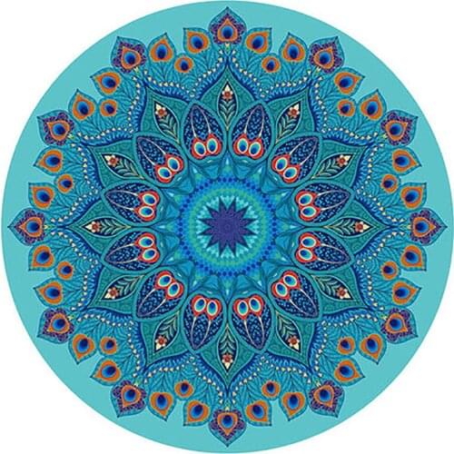 Nagudi circular yoga mat natural rubber non-slip family dance fitness meditation double yoga meditation mat