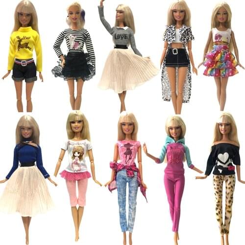 NK One Set Doll Clothes Dress Fashion Skirt Party Gown For Barbie Doll Accessories Baby Toys DIY Girl Best Gift 033A JJ