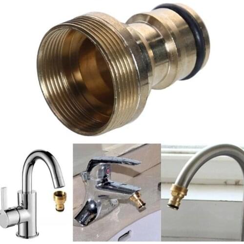 Solid BrassTap Male Quick Connector Adaptor Mixer Garden Water Hose Pipe Tap Kitchen Faucet Spouts Kitchen Tools