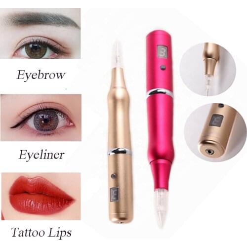 Professional Tattoo Rotary Pen Permanent Makeup Tattoo Machine for Microblading Tattoo Eyebrows Lips Eyeliner Supplies PMU Tool