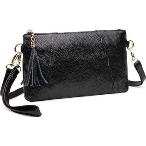 Sales Promotion!Casual Womens Genuine Leather Clutch Small Shoulder Bags Ladies Purse Female Cowhide Crossbody Messenger Bags