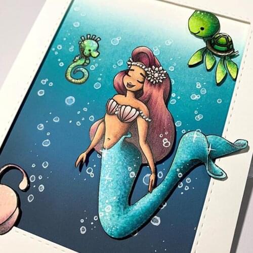 Cute Marine Life Mermaid Sea Horse Sea Turtle Clear Stamps For DIY Scrapbooking Cards Making Craft Supplies 2020 New Stamp