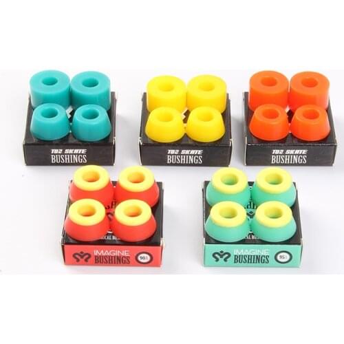 4pcs 90A 95A 100A skateboard PU gasket High Rebound Elastic Longboard Skateboard Truck Bushing Cone Fish Skateboard Truck PU
