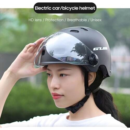 GUB Breathable Adjustable Ultralight Unisex Cycling Helmet With HD Widening Lens Support Myopic Lens Outdoor Sport Safety Helmet