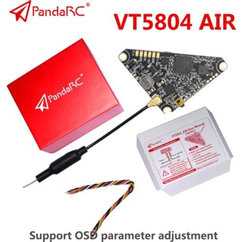 PandaRC VT5804 AIR 5.8GHz 40CH 0/25/50/100/200/400mW FPV Video Transmitter Triangle VTX Support OSD For RC Racer Drone