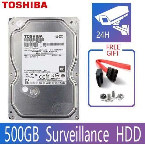 TOSHIBA 500GB Video Surveillance Hard Drive Disk DVR NVR CCTV Monitor HDD HD Internal SATA III 6Gb/s 5700RPM 32MB 3.5" harddisk