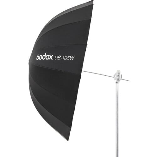 Godox UB-105W 41in 105cm Parabolic Black White Reflective Umbrella Studio Light Umbrella with Black Silver Diffuser Cover Cloth