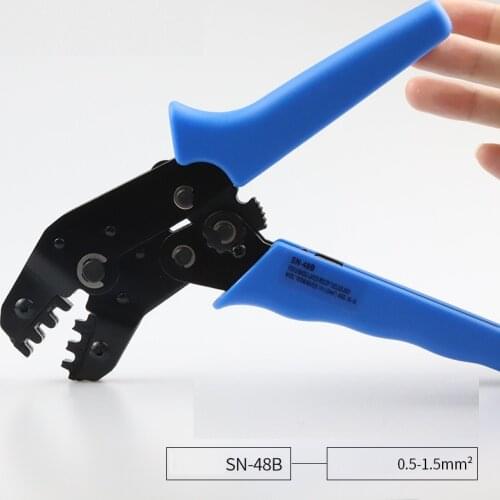 1 Set 6.3/4.8/2.8 spring compression clamp spindles terminal crimping pliers cold pressing bare terminal clamp sn-48b