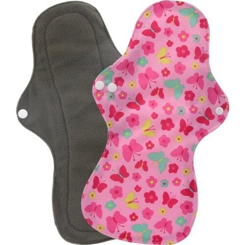 1pcs Washable Panty Liner Mama Maternity Menstrual Pad Reusable Bamboo Fiber Sanitary Pad With Wings