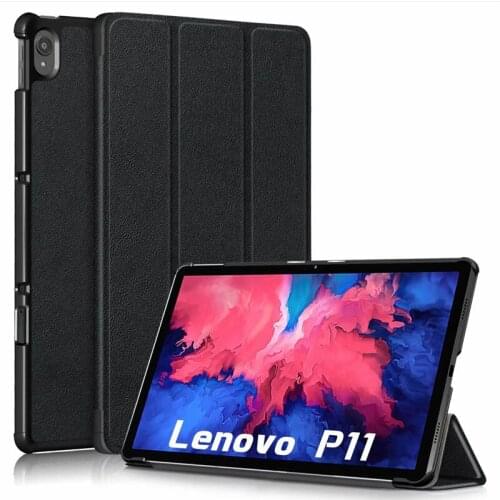 20PCS/Lot Flip Stand PU Leather Case For Lenovo Tab P11 TB-J606F 11'' Tablet Luxury Slim Cover