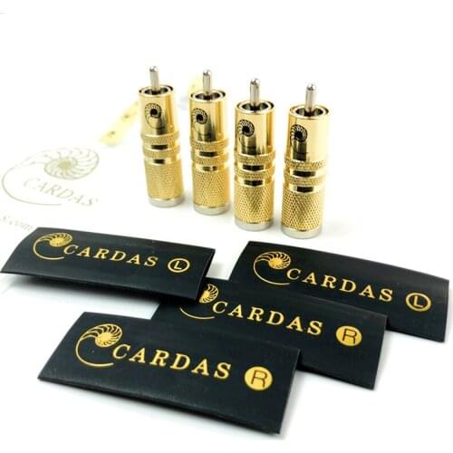 4Pcs/lot Audiophile Cardas RCA Plug Connector for DIY Bulk Audio Speaker Cable