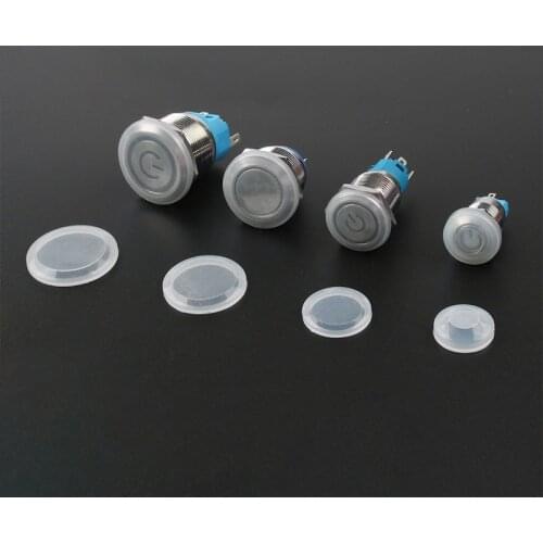 5pcs 10pcs 12mm 16mm 19mm 22mm 25mm metal button switch waterproof silicone protective cover waterproof and dustproof cover