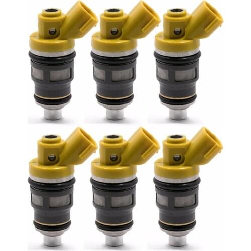 6 Pcs OEM 650cc Side Fuel Injectors For Toyota Supra JZA70 1JZGTE 1JZ 1001-87091