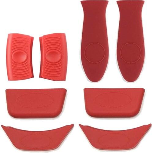 8 Pack Silicone Hot Handle Holder Potholders Heat Insulated Handle Covers for Cast Iron Pan Woks Pot Cookware