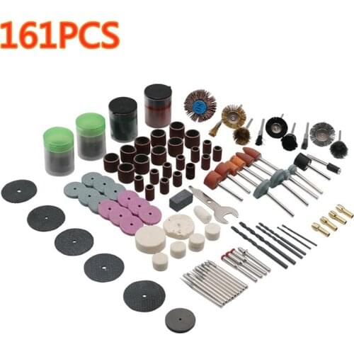 161Pcs Abrasives Accessories Abrasive Tools Wood Metal Engraving Electric Rotary Tool Accessory for Dremel Bit Set