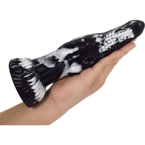 Large Adults Only Toys Curve Anal Toys Women Monster Dildo Big Beaded Lifelike Suction Cup Penis Strapon Female Masturbation BH