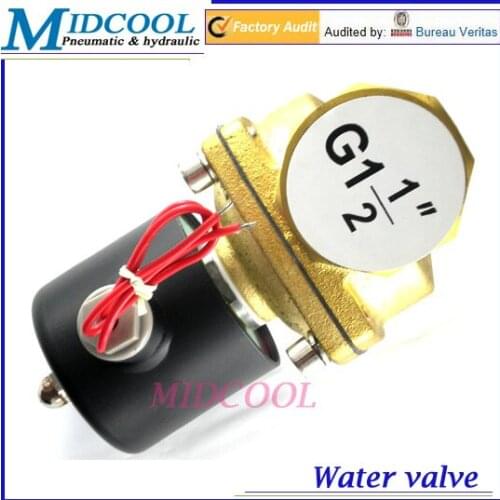 Boutique ac 220V 2W400-40 G1-1/2" Normal Close Type Solenoid Valve for air water oil