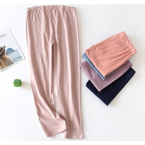 Home single pants spring autumn cotton пижама womens trousers Korean loose adjustable pregnant women can wear Sleep Bottoms