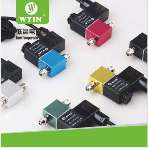 Aquarium Solenoid Valve CO2 System Regulator Electric Low Temperature Magnetic Valve 110V 220V EU plug FREE SHIPPING