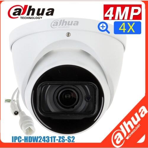 Dahua International Version IPC-HDW2431T-ZS-S2 4MP POE IR40M 2.7 mm–13.5 mm Motorized vari-focal Eyeball Network IP Camera