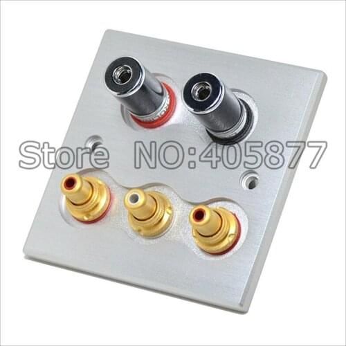 Hi-End Home theater carbon fiber Wall binding post terminal socket audio rca socket on the wall
