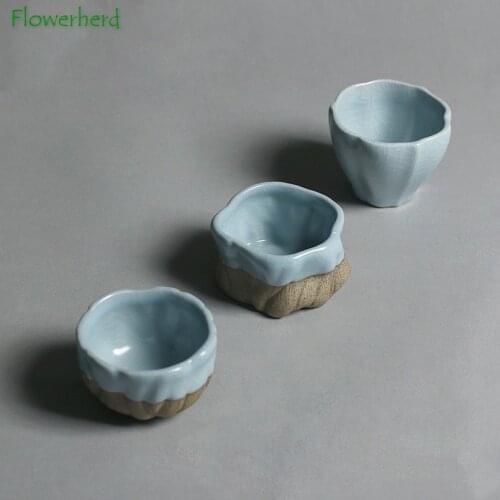 Ceramic Tea Cup Teaware Kung Fu Tea Set Cup Personalized Ru Pottery Porcelain Teacup Water Cup