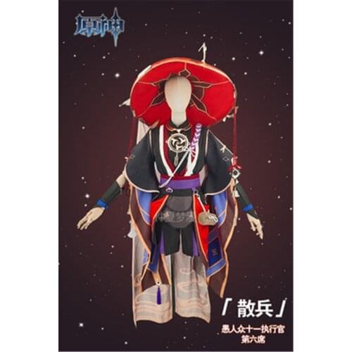 2021HOT Anime Game Genshin Impact COSPLAY Fatui Scaramouche, With Perfect Details, 100% The Same As The Characters In The Game