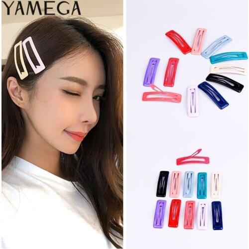 Cute Glitter Hairpins Snap Hair Clip for Girls Hair Pins Unique Womens Gift BB Hair Clip Candy Color Hair Accessories