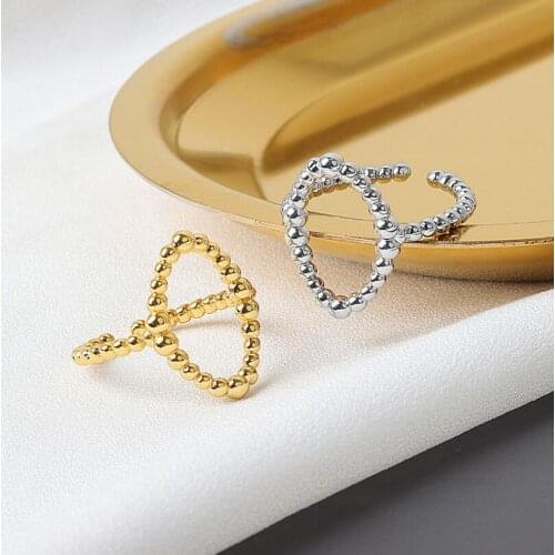 Fashion Punk Irregular Hollow Ellipse Geometric Rings for Women Girls Metal Circular Open Ring Women Street Dance Accessories