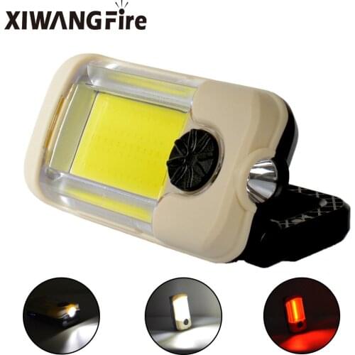 New Flashlight Mobile Work Light USB Charging Stepless Dimming Maintenance Lighting Lamp Magnet with Red Light Power Supply