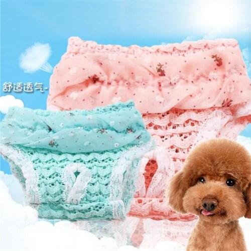 New Cute Pet Dog Chiffon Physiological Pants Panty Menstruation Pants For Female Teddy Underwear For Boy Dog Cat Hot