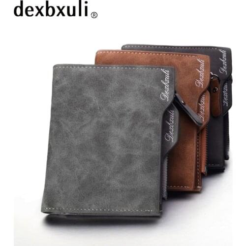 New Arrival Mens Leather Wallet With Coin Pocket Removable ID Card Slot Credit Card Holder Purse For Man
