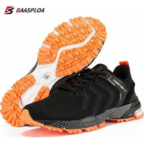 Baasploa Women New Non-Slip Shock Absorption Sneakers Fashion Outdoor Hiking Shoes Breathable Tenis Shoes Female Running Shoes