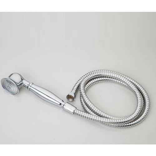 Polished Chrome Water Saving Shower Head Telephone Bathroom Hand Held Shower Head Set with 1.5m Hose