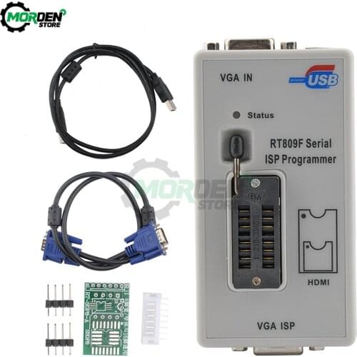 Newest RT809F ISP Programmer/ RT809 LCD USB Programmer 24-25-93 Serise IC with 11 Adapters Repair Tool