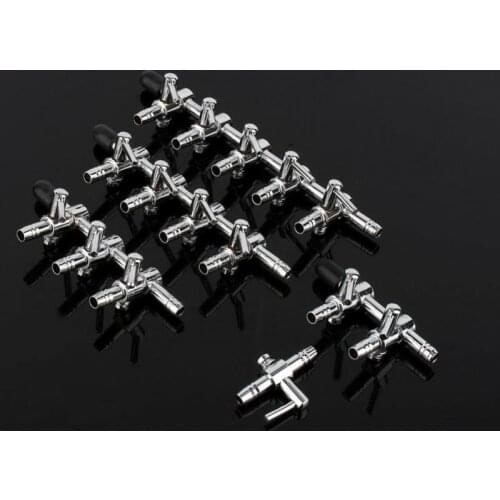 Stainless Aquarium Air Splitter Control Valve Adjustable Fish Tank Air Flow Divider For Oxygen Air Pump Aquarium Accessories