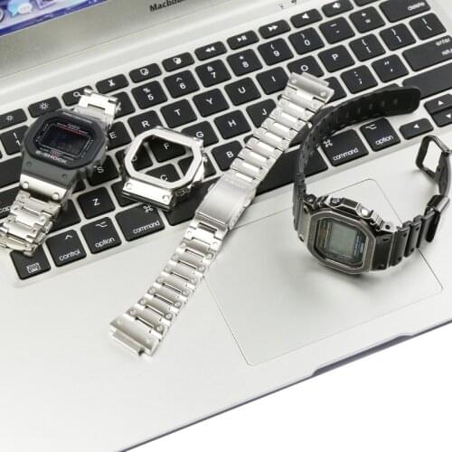 316L stainless steel strap watch case ladies DW5600 GW-M5610 GW-B5600 watch accessories for Casio G-SHOCK metal strap men band